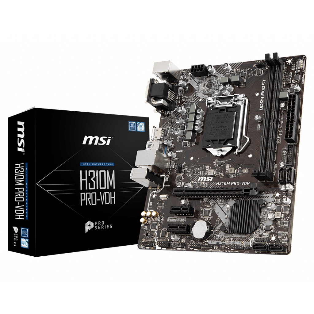Bo mạch chủ Mainboard MSI H310M PRO-VDH (Chipset Intel H310/ Socket LGA1151/ VGA onboard) - BH 36T