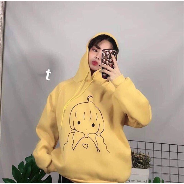 Áo hoodie cô gái buộc tóc hai bên HSU1019