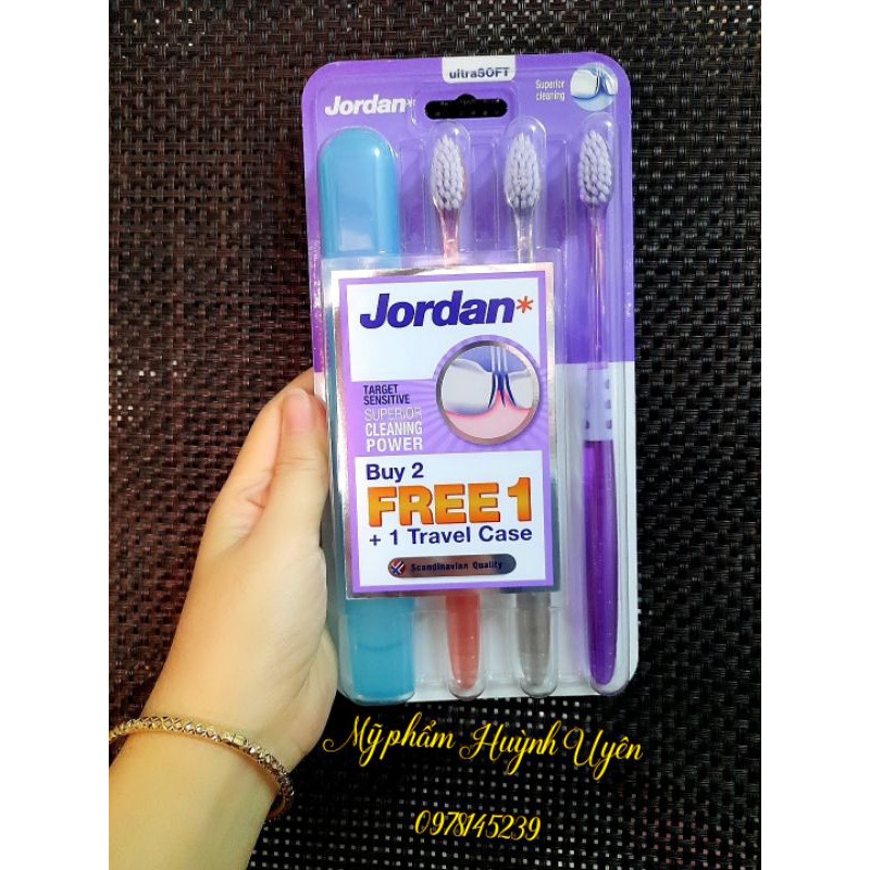 Bộ 3 bàn chải siêu mềm Jordan Target Sensitive