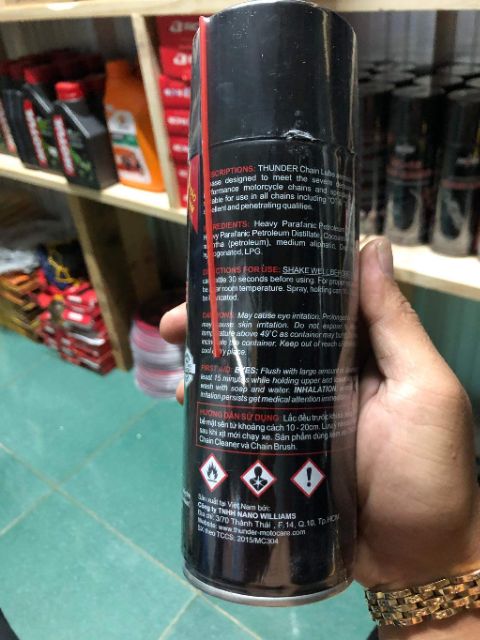 Combo dưỡng sên thunder chain lube tặng kèm bàn chải