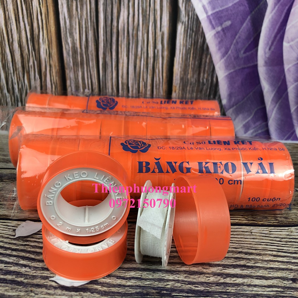 Băng Keo Liên Kết, Băng Keo Vải 10 cây/ Hộp ( 100 cuộn nhỏ )