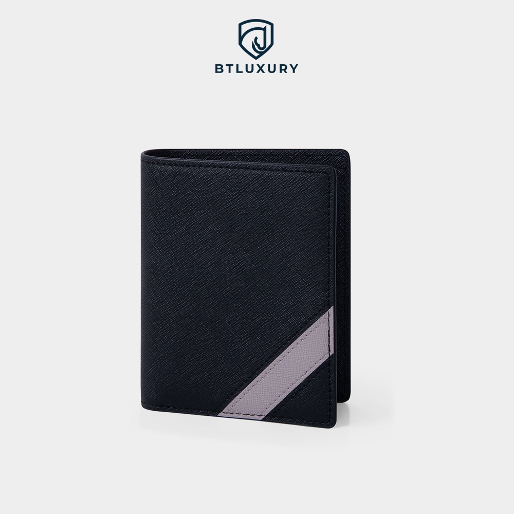 Ví nam đứng cao cấp REVO, thiết kế hiện đại chất da Taiga thượng hạng, chống thấm nước thương hiệu BTLUXURY