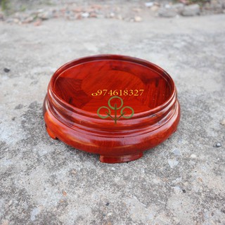 Chân Đế Gỗ Hương,Kỷ tròn gỗ Cao 6cm