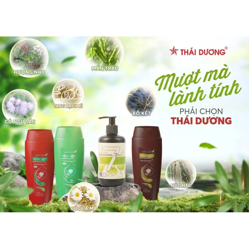 Dầu gội dược liệu Thái Dương 7 chai 200ml