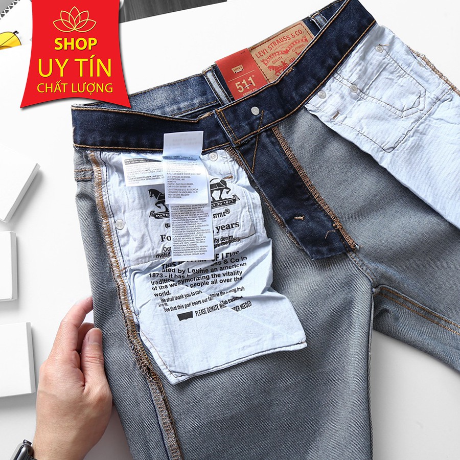 Quần Jean Nam Màu Xanh Visin Basic Levis 511 Made in Cambodia