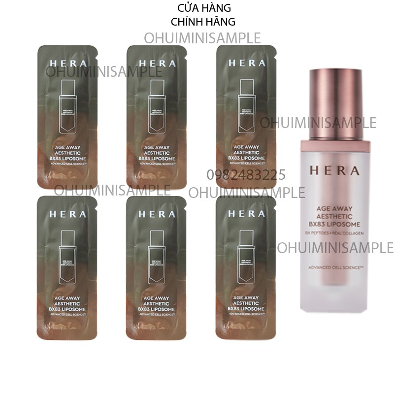 Gói sample tinh chất Hera tái tạo Collagen phục hồi lão hóa chuyên sâu, giảm nếp nhăn và tăng độ đàn hồi cho da 1ML