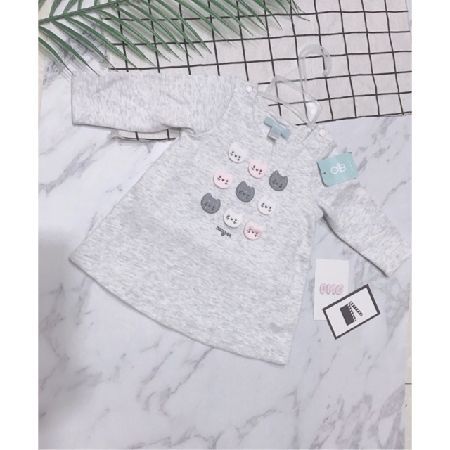 Váy thun OBAIBI ghi xám