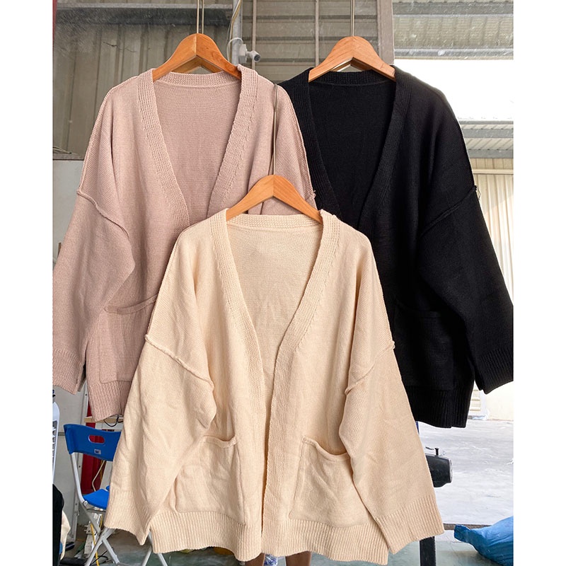 Áo Khoác Cardigan Trơn Lộ Viền Cực Hót M034