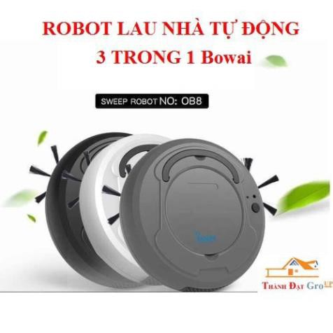 Robot Thông Minh Bowai Công Nghệ AI 3in1: Quét nhà + Hút bụi + Lau nhà - Sieuthigiadinh.2021