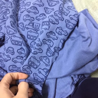 Vải da cá hình ô tô và đũi kẻ