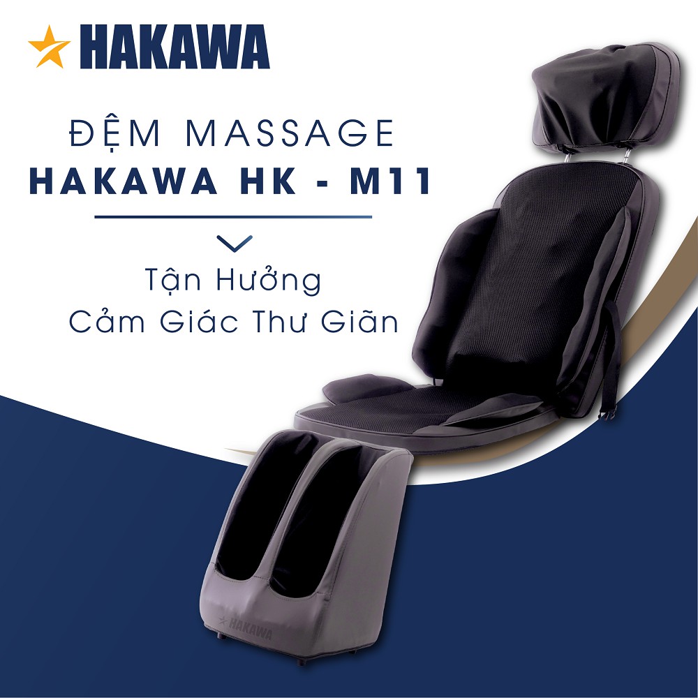 Đệm massage HAKAWA, Ghế massage HAKAWA cao cấp -HK-M11 - Bảo hành 2 năm