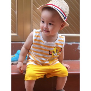 set 2 bộ ba lỗ cute hạt me cho bé