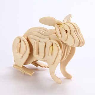 Đồ Chơi Lắp Ghép Gỗ 3D Con Thỏ An Toàn