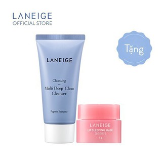 linh123 [HB GIFT] Combo sữa rửa mặt làm sạch sâu Laneige 30ml & Mặt nạ ngủ cho môi Laneige Lip Sleeping Mask 3g