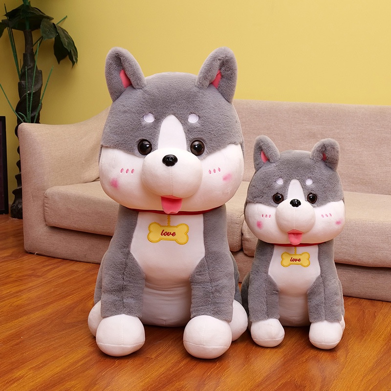 Thú Nhồi Bông Hình Chó husky Dễ Thương
