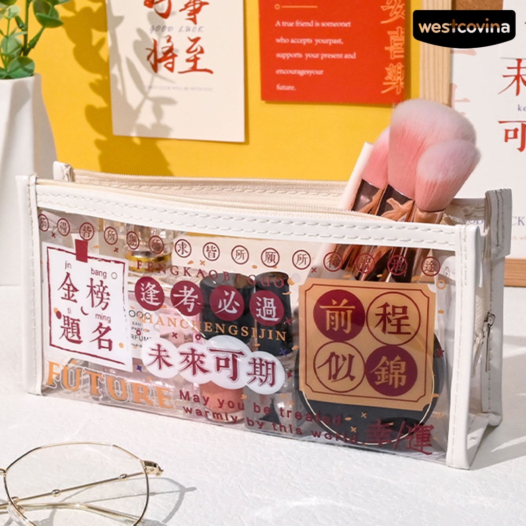 [Hot]✍Túi Đựng Bút PVC Phong Cách Năm Mới Trung Hoa Dễ Thương Cho Học Sinh