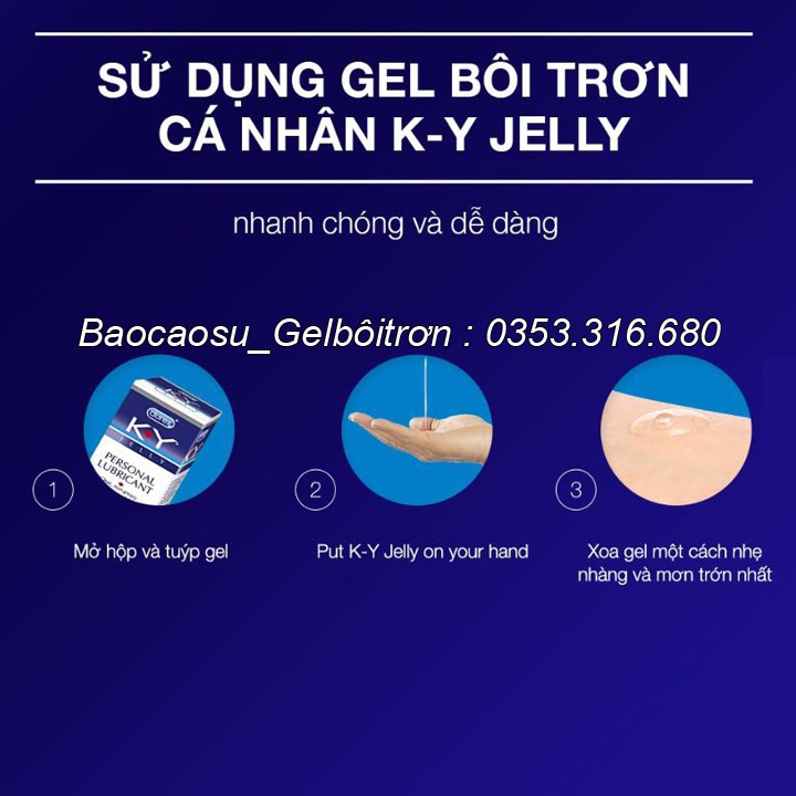 [giao hàng tận nơi]Bộ 2 Gel Bôi Trơn Durex K-Y Jelly 50g