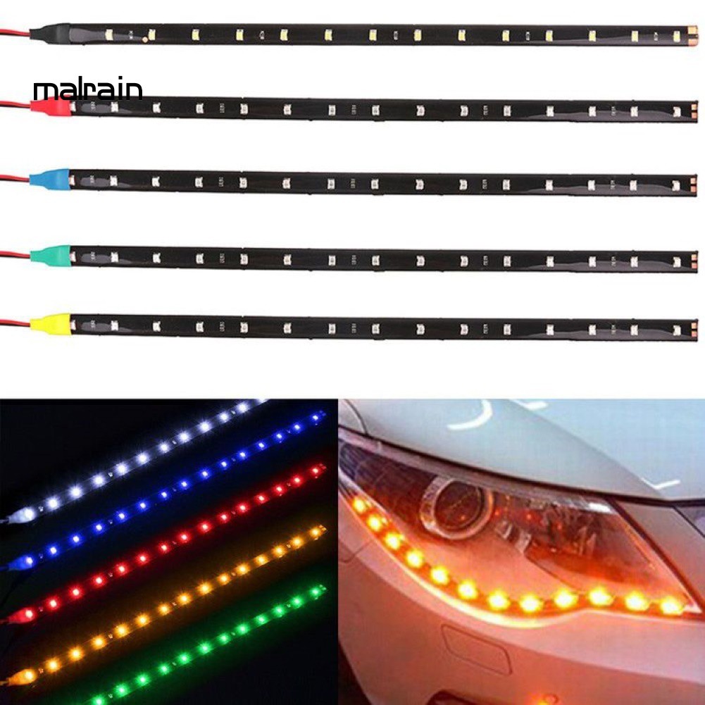 Dây Đèn Led 15 Bóng 3528smd Chống Thấm Nước Trang Trí Xe Hơi