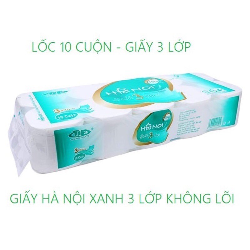 Bịch Giấy Vệ Sinh Hà Nội Dây 10 Cuộn không lõi