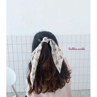Cột tóc Triangle turban hoa/ Bandana