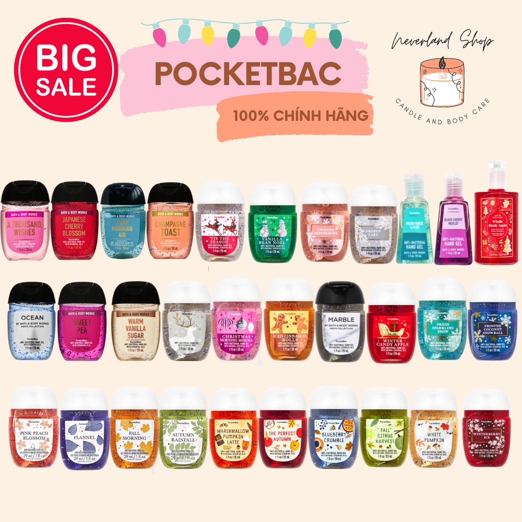 Rửa tay khô gel diệt khuẩn 99% Bath And Body Works