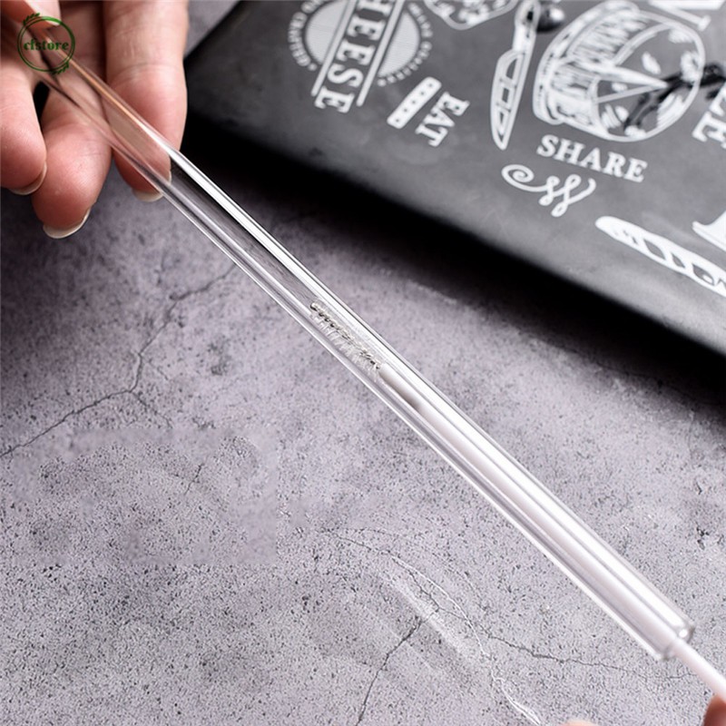 Set 4 Ống Hút Thủy Tinh Cong Thẳng Tái Sử Dụng Kèm Hộp Đựng Và Cọ Vệ Sinh