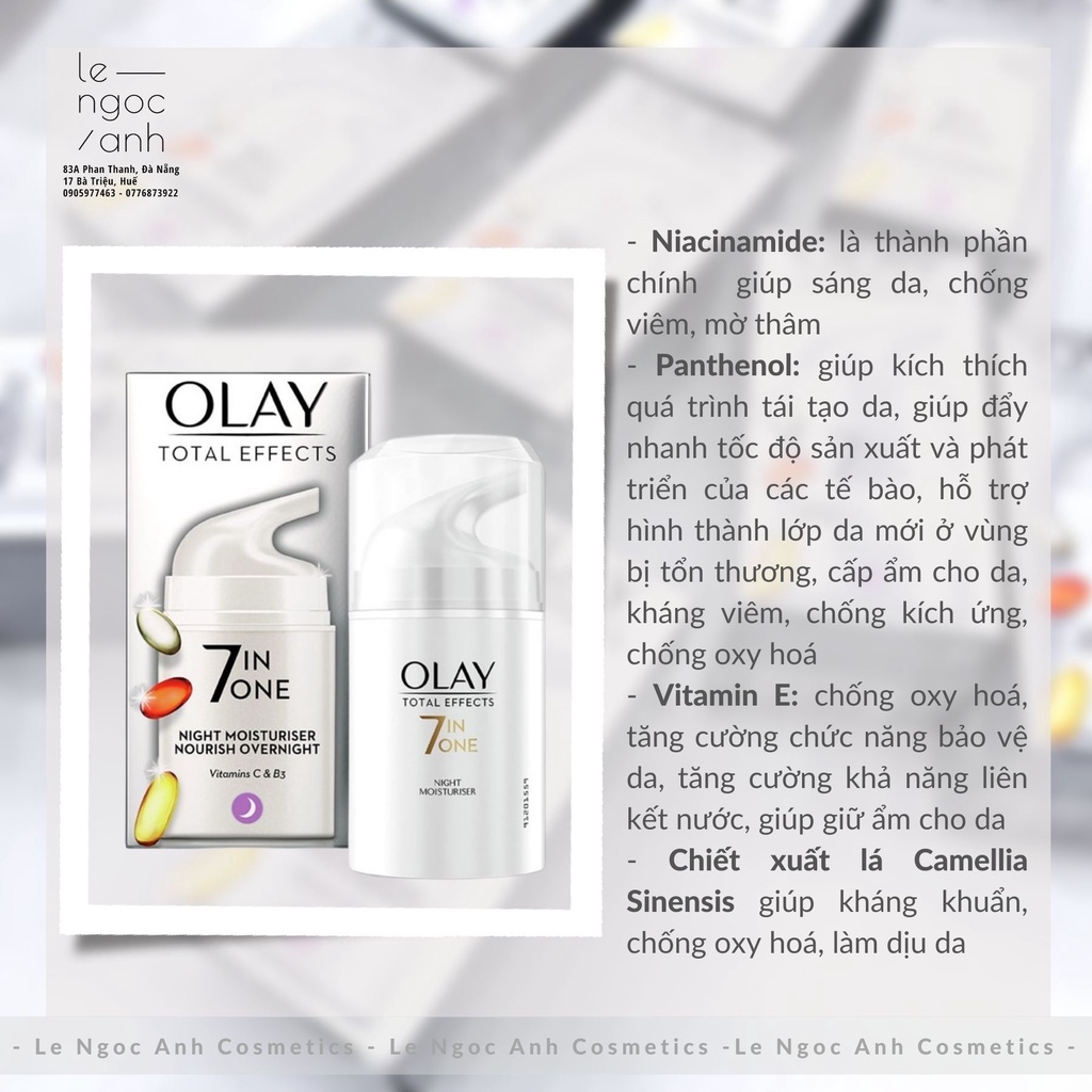 Kem Dưỡng Đêm Olay Total Effects 7 In One Night Firming Moisturiser 50ml