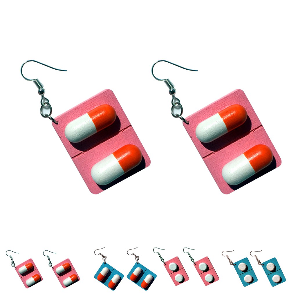 Hoa tai hình viên thuốc ngộ nghĩnh độc đáo cho nữ