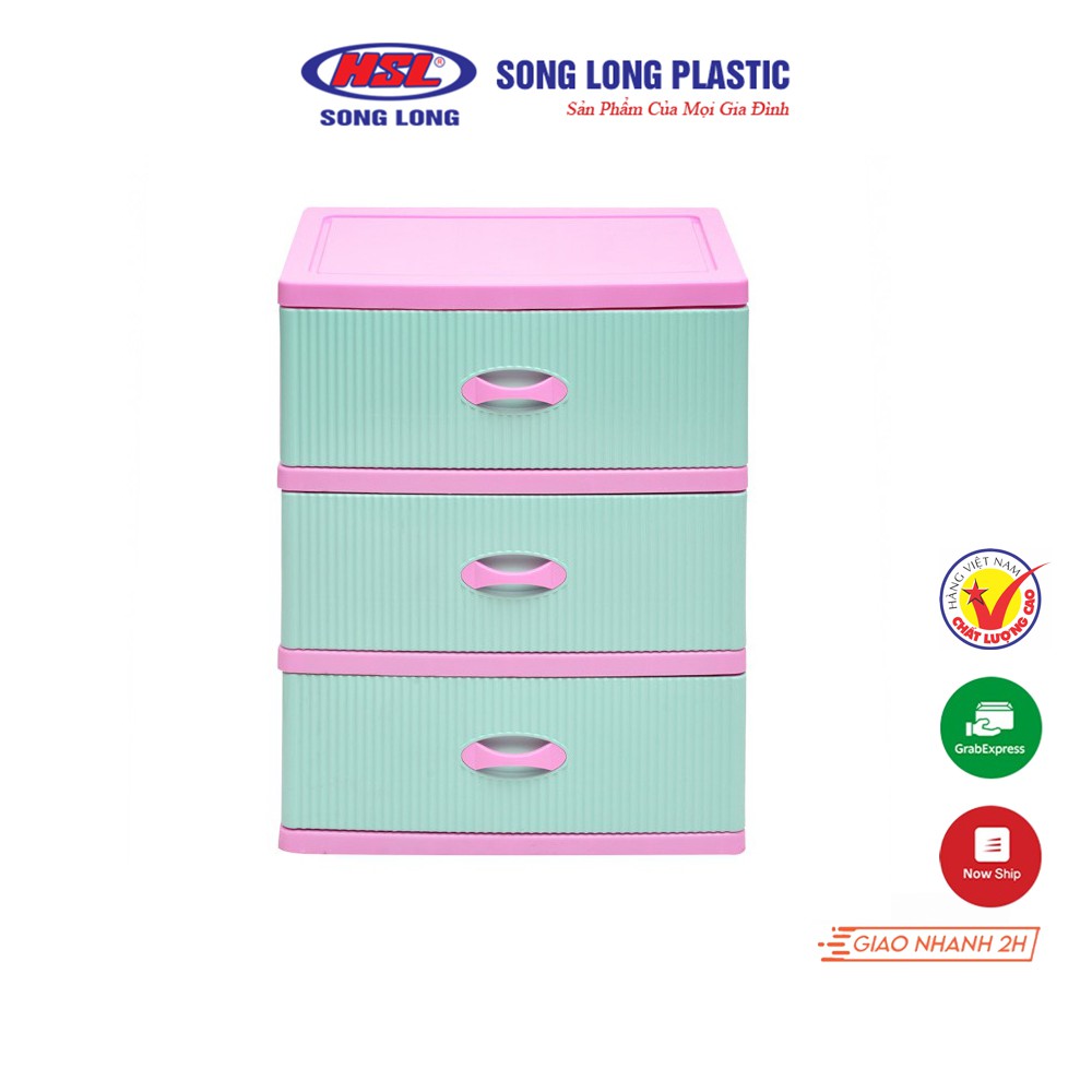 Tủ Lớn Sọc 3 Tầng Song Long Plastic