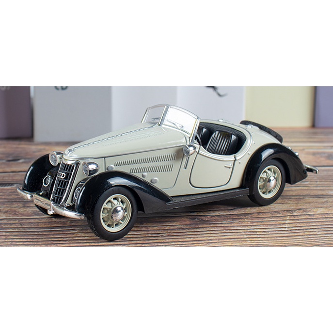 Xe mô hình cổ Audi Wanderer W25K 1:32 kim loại ô tô đồ chơi Roadter 1936 o to hãng Chezhi vỏ sắt trưng bày oto RC mini