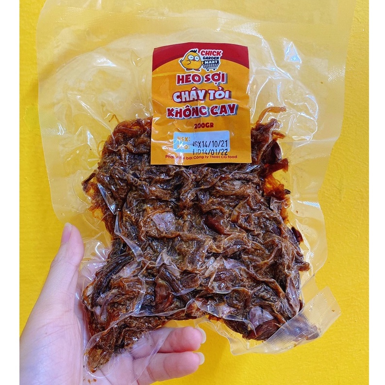 Heo Cháy Tỏi - Heo Sợi Cháy Tỏi Không Cay 200 Gr Chick Garden | BigBuy360 - bigbuy360.vn