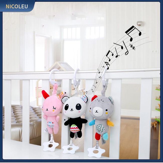 Nicoleu | Đồ Chơi Treo Xe Đẩy Em Bé Hình Gấu Thỏ Dễ Thương