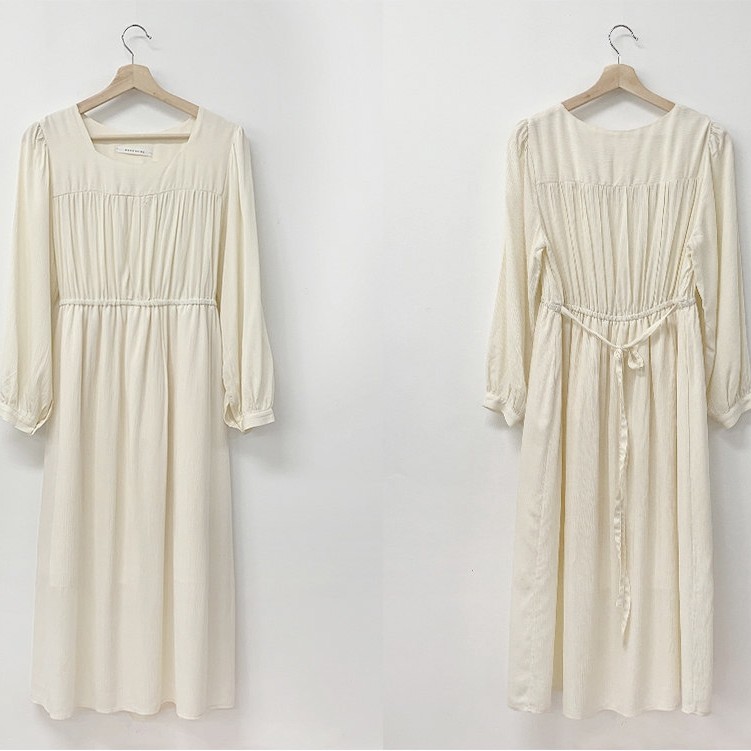 Đầm midi tay dài cổ vuông thời trang 32991