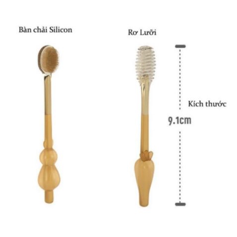 Sét Rơ Lưỡi + Bàn Chải Silicon Cho Bé 0-18 THÁNG