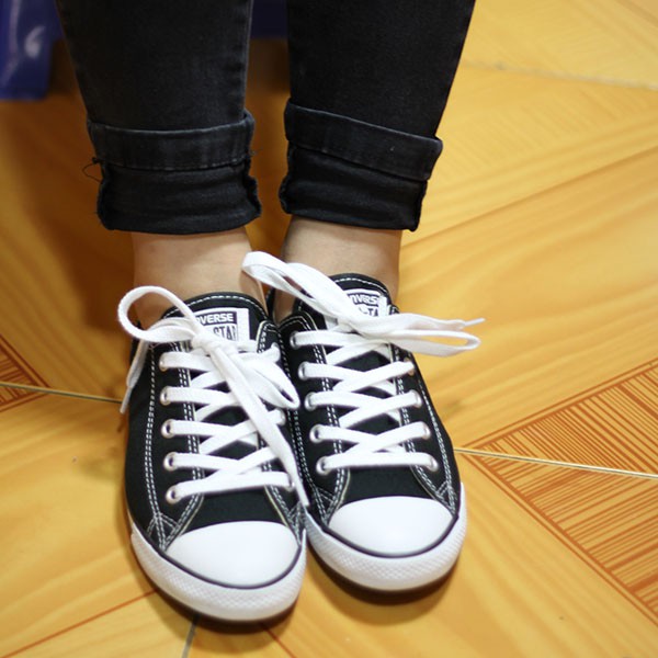 Giày Converse dainty thấp cổ vải đen CTVD07