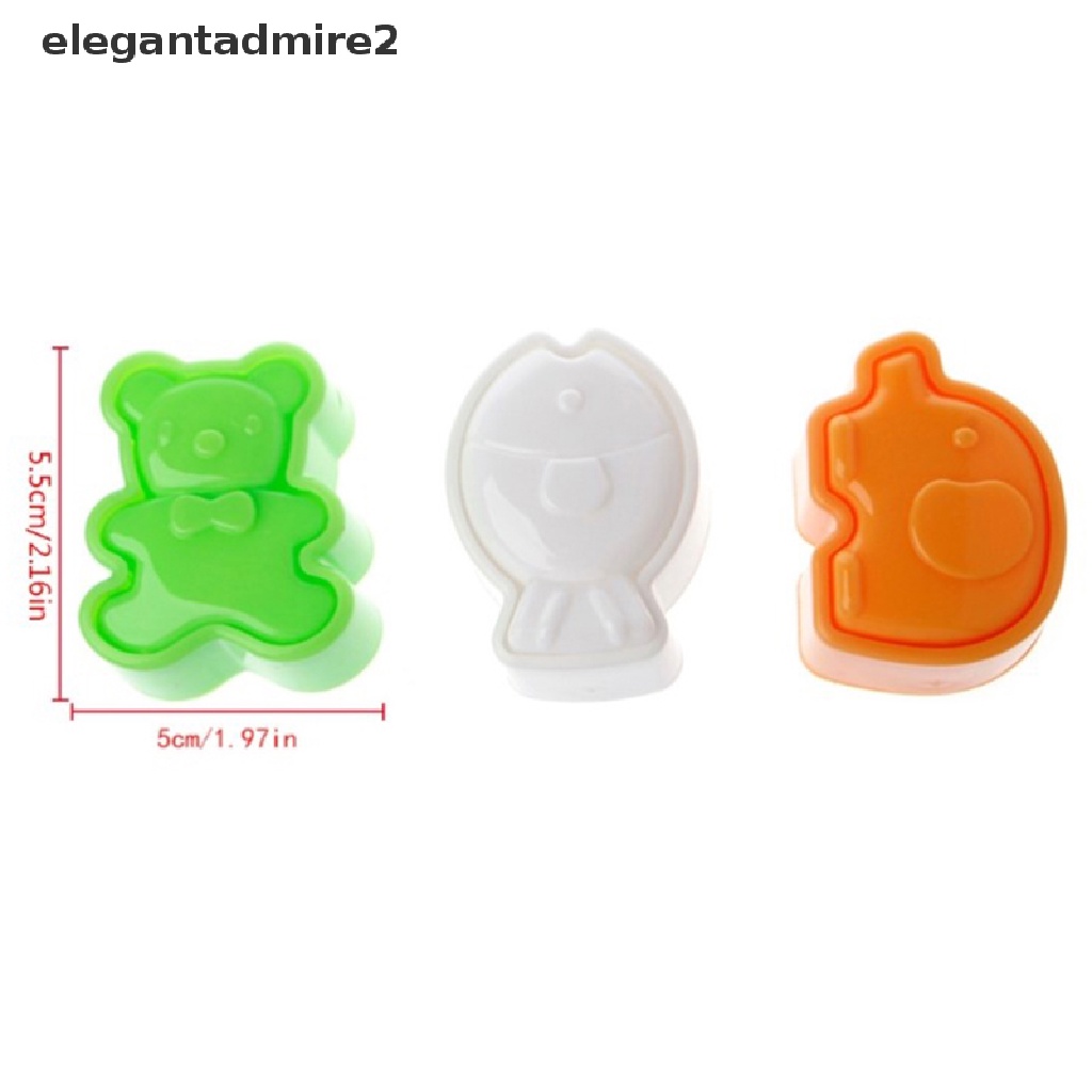 Set 3 Khuôn Làm sushi Hình Động Vật Hoạt Hình Cho Bé