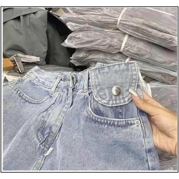 Quần jean nữ BAGGY LẮP TÚI 1 BÊN SIÊU HOT 003 N33-12