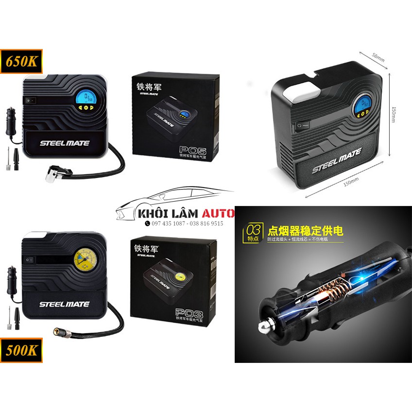 Bơm lốp xe STEEL MATE model P03 và P05