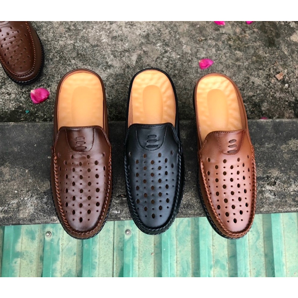Giày sục nam cao cấp phong cách trẻ trung lịch lãm thoáng mát siêu êm chân GM0104