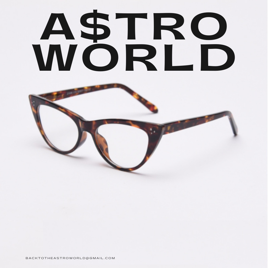 A$troWorld Ominia Kính Cận Mắt mèo thời trang cao cấp + Bao da + Nước/Khăn Lau kính + Vít chính kính + Box