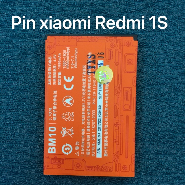 Pin xiaomi redmi 1s zin - kí hiệu trên pin BM10