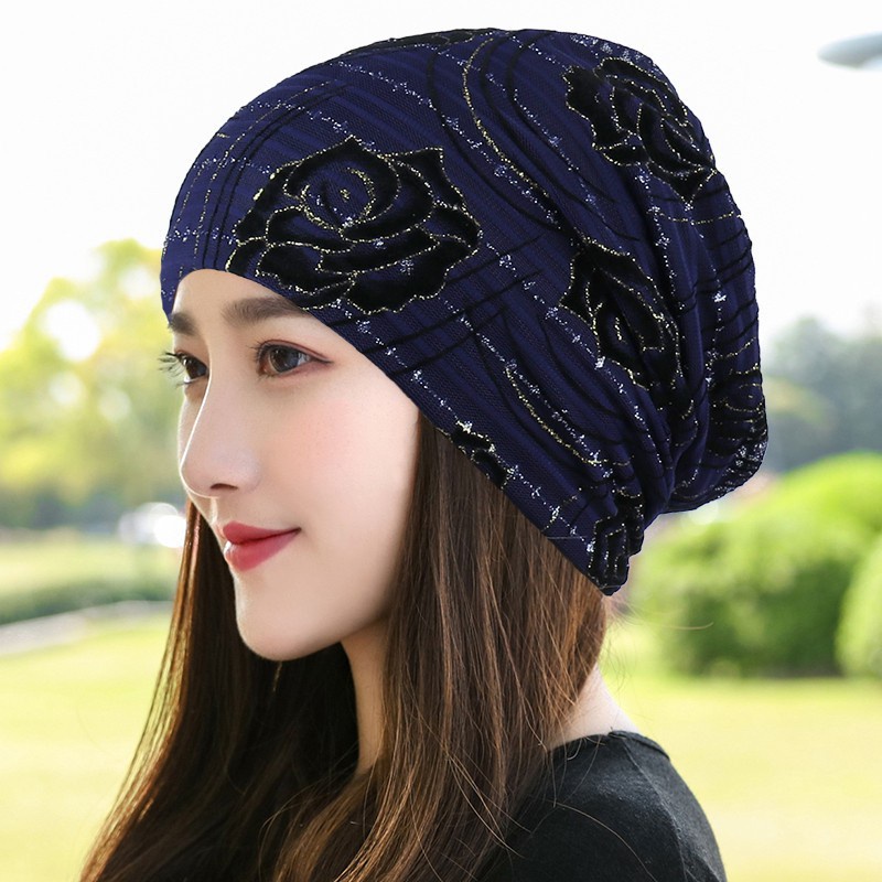 Mũ trùm đầu chống bụi bẩn thoáng khí in họa tiết cho nam và nữ