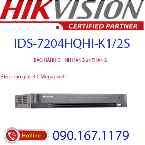 Hình ảnh Đầu ghi hình Hybrid TVI-IP 4 kênh TURBO 5.0 HIKVISION iDS-7204HQHI-K1/2S #1