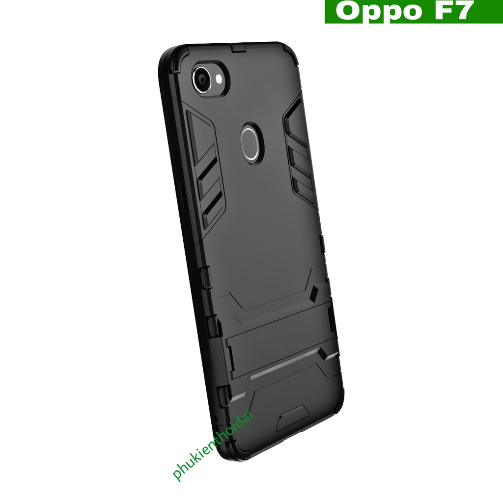 Ốp lưng Oppo F7 Iron Man chống sốc giá đõ xem phim cao cấp
