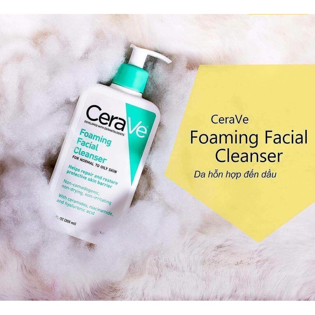 Sữa Rửa Mặt CeraVe Foaming Facial Cleanser - 473ml | BigBuy360 - bigbuy360.vn