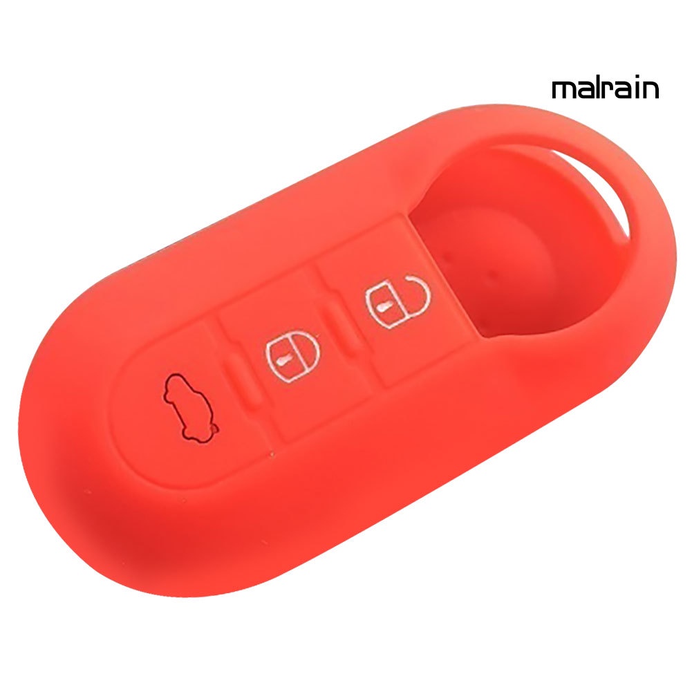 Vỏ Chìa Khóa Xe Hơi Bằng Silicone 3 Nút Cho Fiat 500