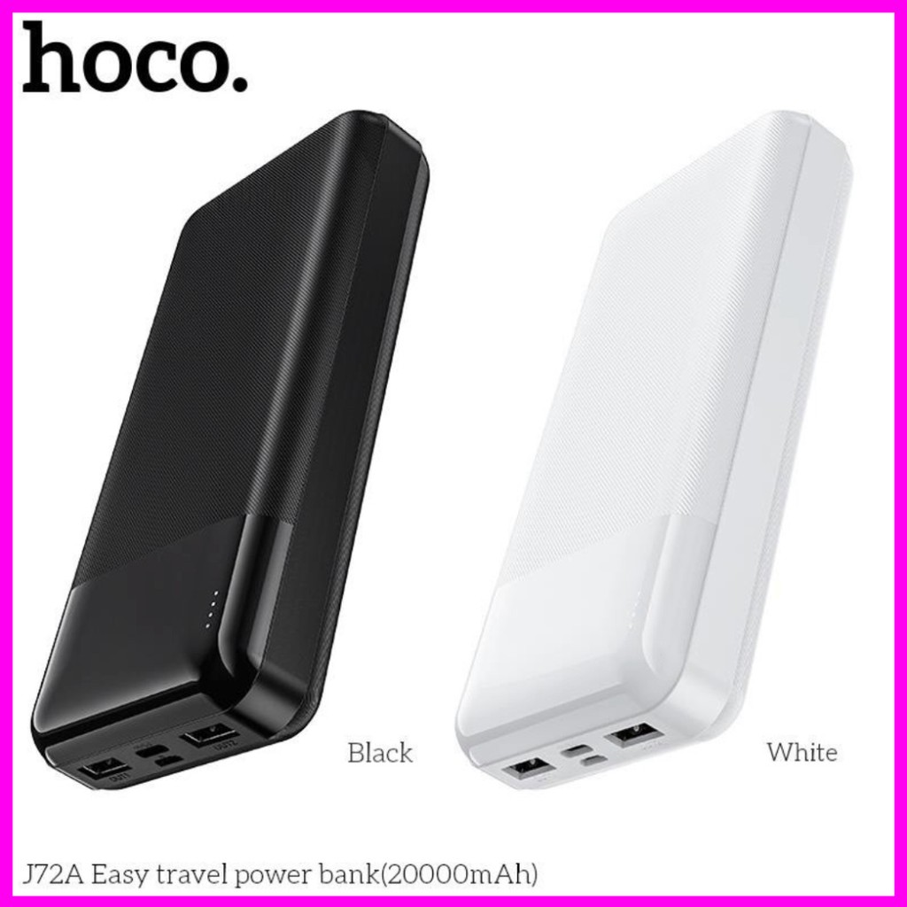 Sạc Dự Phòng 20000mAh Chính Hãng Hoco J72A Easy travel 20000mAh 2 cổng Input/Output.(Bảo Hành 1 Năm)