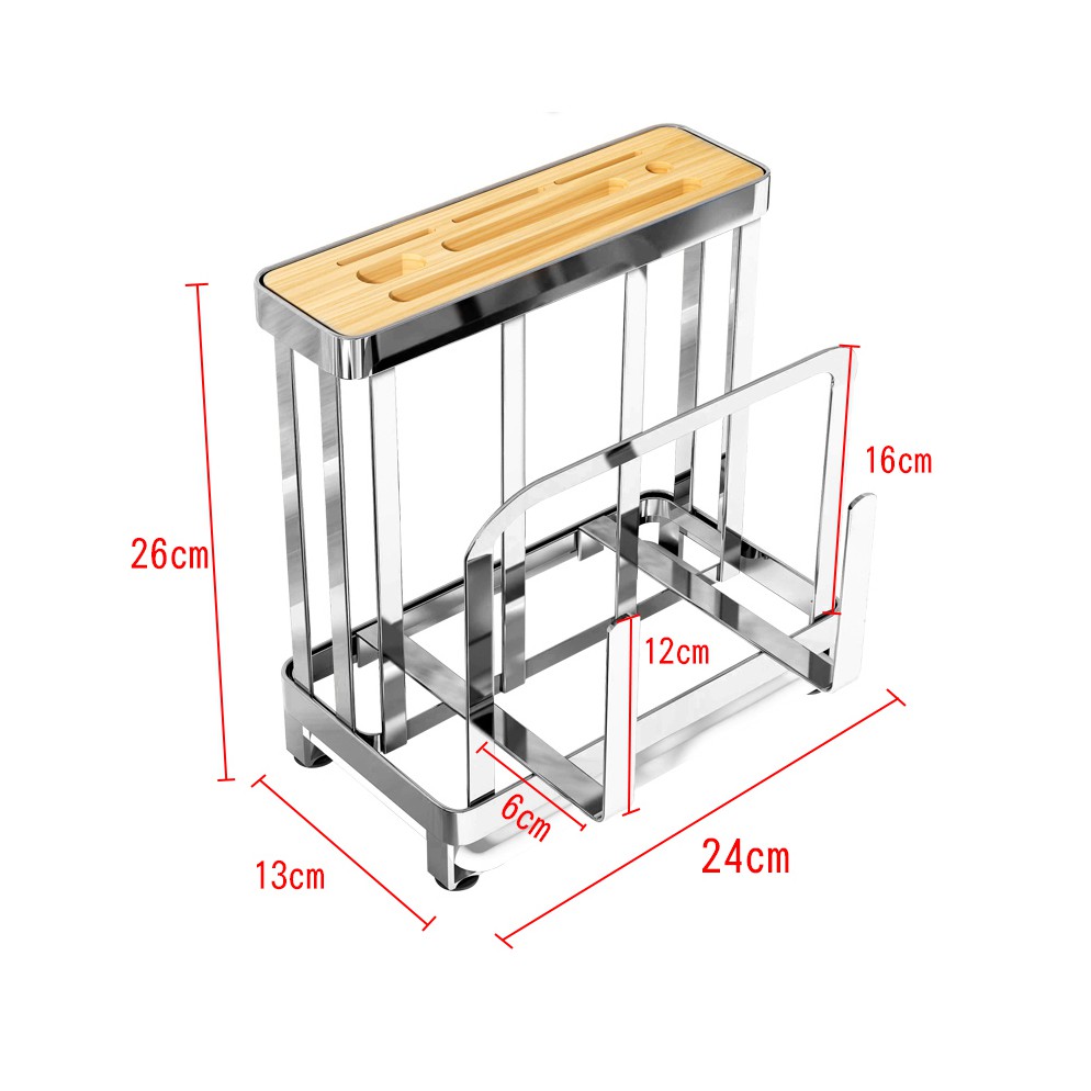 Kệ nhà bếp dao thớt Inox 2 màu