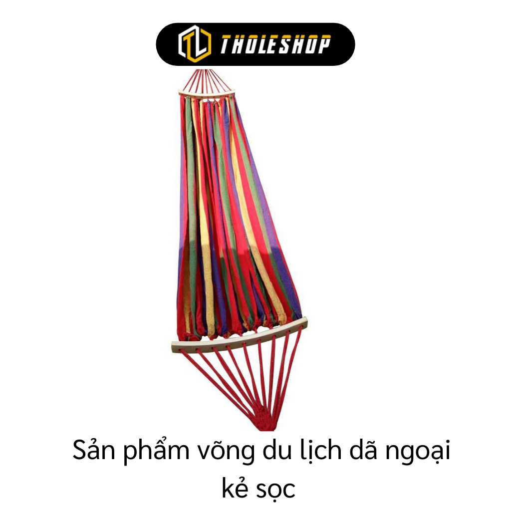 [SGD] Võng Du Lịch - Võng Ngoài Trời Dã Ngoại Nhiều Màu, Chịu Lực Lên Đến 120kg 5689