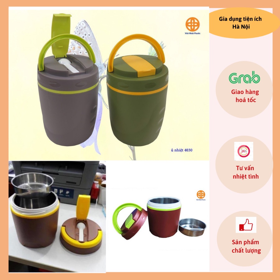 Bình giữ nhiệt,cà mèn,cặp lồng inox Việt Nhật - Cặp lồng giữ nhiệt
